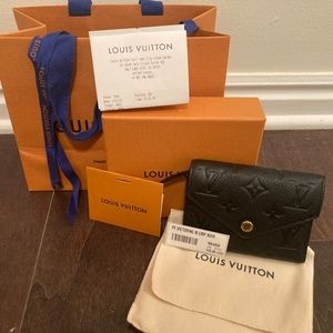 Louis Vuitton Victorine Wallet Empreinte Black Brand New